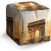 Sablio Taburet Cube Paríž Víťazný oblúk: 40x40x40 cm