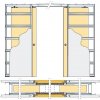 Stavebné puzdro ECLISSE SYNTESIS LINE dvojkrídlové 2030 mm, sadrokartón
