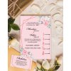 Svadobné oznámenie - Ružové pivónie - Ružové pozadie 70 - Svadobné menu obojstranne (kartičky na stoly-obojstranné pri dlhšom menu) 16607