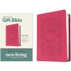 Premium Gift Bible NLT (Red Letter, Leatherlike, Very Berry Pink Vines)