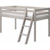 Flexa Zvýšená postel Flexa - Classic s šikmým žebříkem (borovice šedá) uni