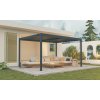 Hliníková bioklimatická pergola s lamelami BestBerg BBP-12G / 4 x 3 m / sivá