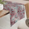 Biante Zamatový behúň na stôl Tamara TMR-054 Abstraktné vínové kvety na sivozelenom 35x180 cm