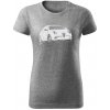 T-ričko Alfa Romeo Mito dámske tričko Farba trička: Tmavosivá, Farba potlače: Biela, Veľkosť: XS