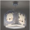 Dalber | Dalber 63112T - Detský luster JUNGLE 1xE27/15W/230V modrá | PI470