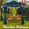 DEU Záhradný altánok Pavilón TOSCANA priemer 350cm modrá