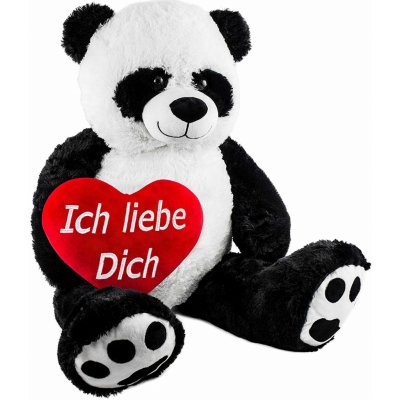 BRUBAKER XXL Panda vysoká I Love You Heart 100 cm