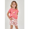 Letné dievčenské pyžamo Mila ružové s jednorožcom 86