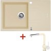 Granitový drez s batériou LINEA 780 XC 480 x 780 mm sahara G4850XC + batéria Mix 3 P GR