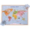 Bigjigs Toys Drevené puzzle Mapa sveta, 35 dielikov