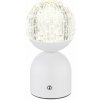 GLOBO 21007W JULSY dotyková stolná lampička V200mm LED 2,5W/173lm 2700+4000+6500K matná biela, priehľadná, vrátane CR18650 1800mAh 3,7V, USB kábel