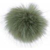 Kožušinový brmbolec s pútkom Ø8 cm - 1 ks 6 zelená šalvia tmavá