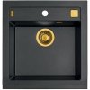 Alveus FORMIC 20 kuchynský granitový drez so sifónom 52x51 Twilight+prepad bronz 1103766+bronz