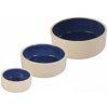 Keramická miska střední bílá/modrá 1 l/ 18 cm