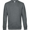 B&C | KING Crew Neck, Pánska mikina, sivá heather mid, L