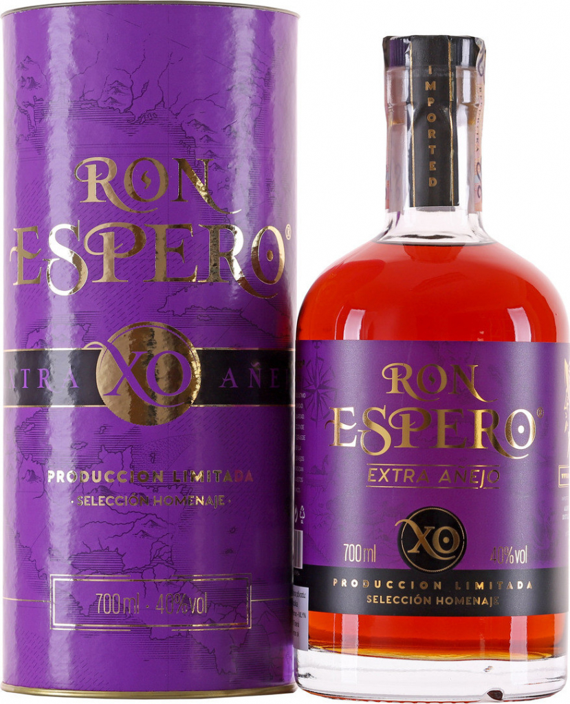 Espero Extra Anejo XO Rum 40% 0,7 l (tuba)