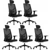 MERCURY 5PACK Ergonomická kancelárska stolička ARES čierna, vysoké postavy (5 ks)