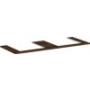 Doska pod umývadlo Hansgrohe Xelu Q 136x1,6x55 cm tmavý orech 54099630