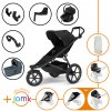 Set 11v1 Thule Urban Glide 3 Black s magnetickou sponou + madlo + vanička Dark Slate + príslušenstvo JOMK + autosedačka Thule Maple Black s ISOFIX základňou Thule Alfi a adaptéry