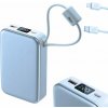 Powerbanka 20000 mAh s rýchlym nabíjaním QC 3.0 modrá (Powerbanka s Quick Charge 3.0, USB-C a Lightning – výkonná powerbanka s integrovanými káblami na rýchle nabíjanie)