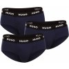 3PACK pánske slipy HUGO tmavomodré (50469763 410) XXL 120 dní na výmenu alebo vrátenie tovaru!