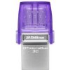 Kingston DataTraveler MicroDuo 3C/256GB/USB 3.2/USB-A + USB-C/Fialová DTDUO3CG3/256GB