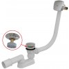 Alca A509CKM Sifón vaňový CLICK/CLACK s napúšťaním, prepadom pre hrubostenné vane, chróm