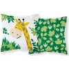 DETEXPOL Obliečka na vankúšik Džungľa green Bavlna, 40/40 cm