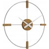 Drevené strieborné hodiny Vlaha VCT1051, 50 cm