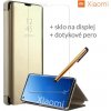Otváracie Púzdro Luxria Clear View pre Xiaomi - Zlaté Pre Xiaomi: Redmi Note 12 Pro 5G