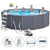 INTEX Graphite Gray Panel Pools Set Bazén 478 x124 cm s pieskovou filtráciou 26384NP