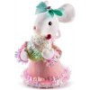 Dekorácia MagicHome Vianoce Candy Line, myška, ružová, 27 cm
