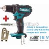 Makita DDF482Z + hák pre zavesenie + obojstranný skrutkovací bit - kvalitný, kompaktný a extrémne silný Aku skrutkovač DDF482Z (18V, bez akumulátorov, nabíjačky a prepravného kufra)