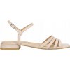 Dámske sandále na nízkom širokom podpätku béžové