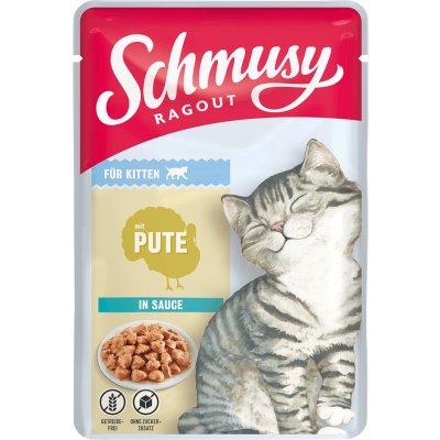 Schmusy Ragout Kitten in Sauce 22 x 100 g - morčacie