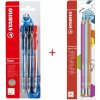 STABILO guľôčkové perá liner, 3 farby + ceruzky pencil 160, 3 ks