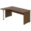OFFICE PRO s.r.o. HOBIS kancelársky stôl pracovný tvarový, ergo pravý - GE 1800 P, orech