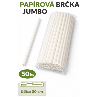 LEVNO Papírová brčka JUMBO 50 ks