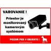 Pozorpes.sk, výstražná tabuľka (Kamerový systém)