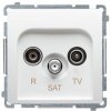 KONTAKT-SIMON Zásuvka RTV-SAT Simon Basic koncová modul 1dB biela BMZAR-SAT1,3/1,01/11
