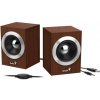Genius reproduktory SP-HF280, 2.0, 6W, hnedé, regulácia hlasitosti, 3,5 mm jack (USB), 100Hz~20kHz