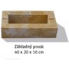 Semmelrock Bellamonte múr 40x20x10cm, Farby vápencová