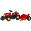 Šlapací traktor Rolly Kid s vlečkou - červený