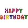 Fóliový balónik nápis Happy birthday farebný 40 cm B (1864)