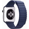 Kožený magnetický náramok pre Apple Watch - Modrá