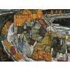 Umelecká tlač Island City (Crescent of Houses) - Egon Schiele, (40 x 30 cm)