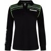 KAWASAKI polo tričko s dlhým rukávom SPORTS dámske black / green - S