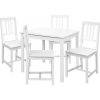IDEA nábytok Jedálenský stôl 8842B biely lak + 4 stoličky 869B biely lak