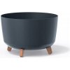 PROSPERPLAST Kvetináč GRACIA STANDARD ECO WOOD antracit 33,9cm