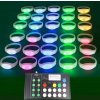 Profesionálny SET - Diaľkovo ovládané LED náramky svietiace + DMX ovládač s 8 zónami a dosahom 300m
